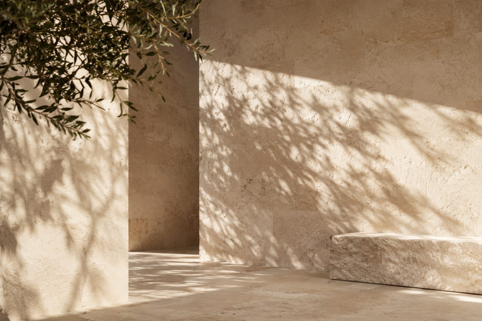 Light across textured plaster